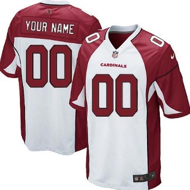 Men's Nike Arizona Cardinals Customized White Game Jersey 