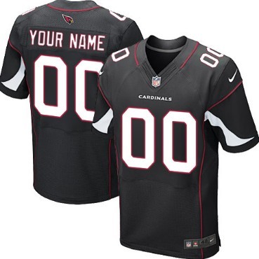 Men's Nike Arizona Cardinals Customized Black Elite Jersey