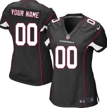 Women's Nike Arizona Cardinals Customized Black Limited Jersey 