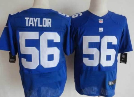 Nike New York Giants #56 Lawrence Taylor Blue Elite Jersey