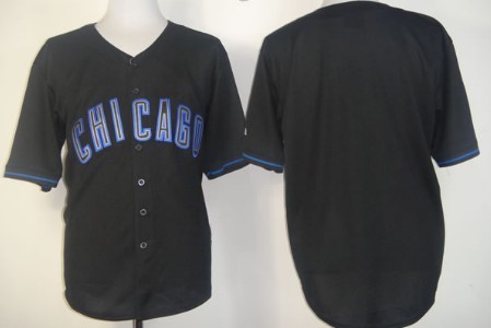 Kids' Chicago Cubs Customized 2012 Black Fashion Jersey