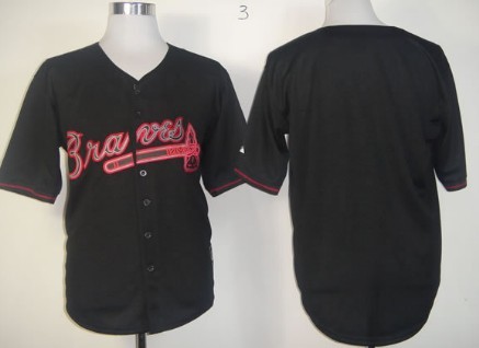 Men's Atlanta Braves Customized 2012 Black Fashion Jersey 