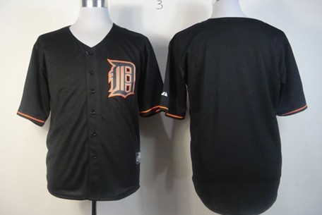 Kids' Detroit Tigers Customized 2012 Black Fashion Jersey 