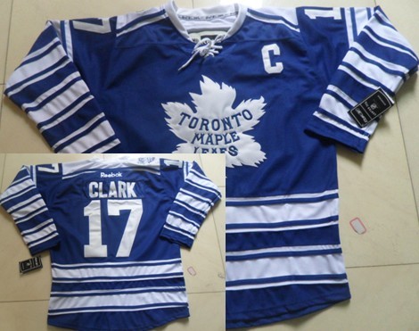 Toronto Maple Leafs #17 Wendel Clark 2014 Winter Classic Blue Jersey 