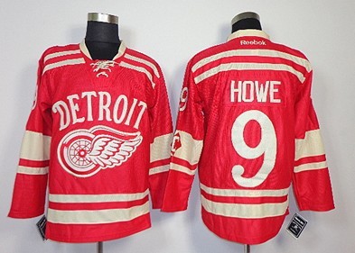 Detroit Red Wings #9 Gordie Howe 2014 Winter Classic Red Jersey 