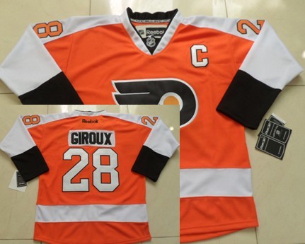 Philadelphia Flyers #28 Claude Giroux Orange Jersey