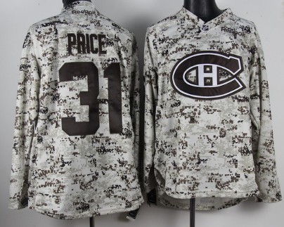 Montreal Canadiens #31 Carey Price White Camo Jersey