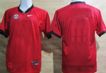 Men's Georgia Bulldogs Customized Red Jersey 