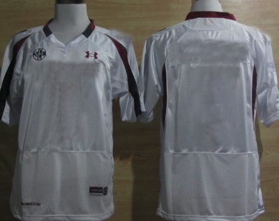 Men's South Carolina Gamecocks Customized White Jersey 