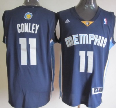 Memphis Grizzlies #11 Mike Conley Revolution 30 Swingman Navy Blue Jersey 