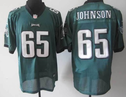 Nike Philadelphia Eagles #65 Lane Johnson Dark Green Elite Jersey