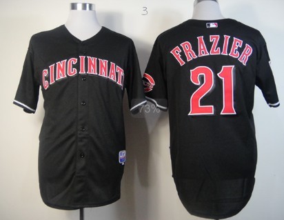 Cincinnati Reds #21 Todd Frazier 2013 Black Jersey 