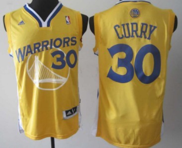 Golden State Warriors #30 Stephen Curry Revolution 30 Swingman Yellow Jersey 