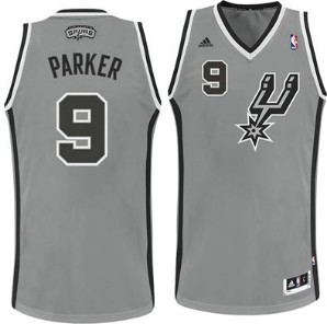 San Antonio Spurs #9 Tony Parker Gray Swingman Jersey 