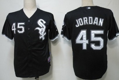 Chicago White Sox #45 Michael Jordan Black Jersey