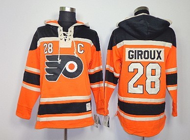 Old Time Hockey Philadelphia Flyers #28 Claude Giroux 2012 Winter Classic Orange Hoodie