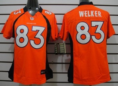 Nike Denver Broncos #83 Wes Welker Orange Limited Womens Jersey 