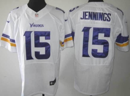 Nike Minnesota Vikings #15 Greg Jennings 2013 White Elite Jersey