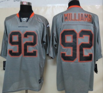 Nike Denver Broncos #92 Sylvester Williams Lights Out Gray Elite Jersey