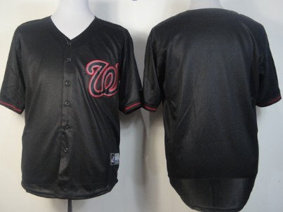 Kids' Washington Nationals Customized 2012 Black Fashion Jersey