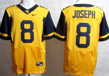 West Virginia Mountaineers #8 Karl Joseph 2013 Yellow Elite Jersey