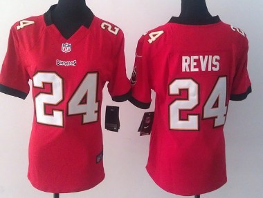 Nike Tampa Bay Buccaneers #24 Darrelle Revis Red Game Womens Jersey 