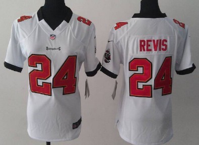 Nike Tampa Bay Buccaneers #24 Darrelle Revis White Game Womens Jersey 