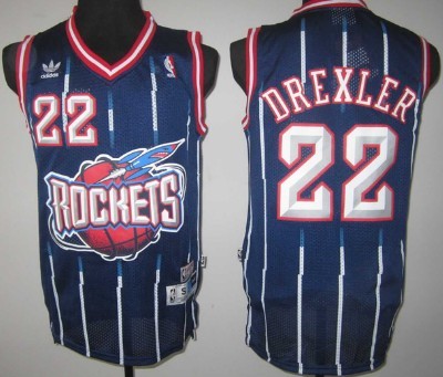 Houston Rockets #22 Clyde Drexler ABA Hardwood Classic Swingman Navy Blue Jersey 