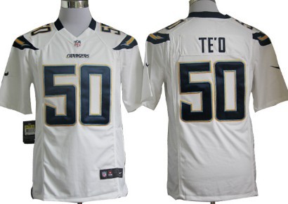 Nike San Diego Chargers #50 Manti Te'o White Game Jersey