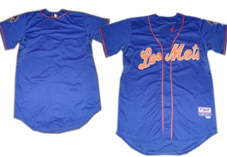 New York Mets Blank Los Blue Jersey