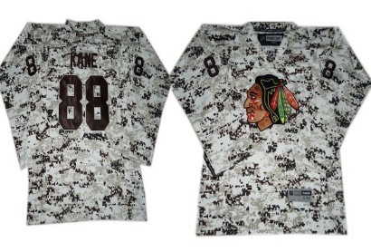 Chicago Blackhawks #88 Patrick Kane White Camo Kids Jersey 