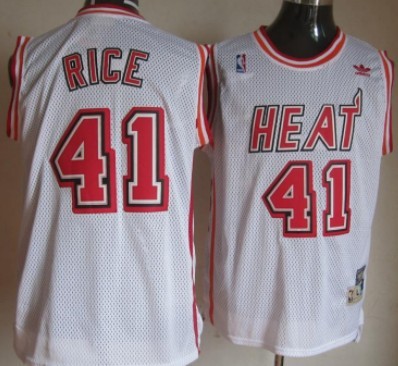 Miami Heat #41 Glen Rice White Swingman Throwback Jersey