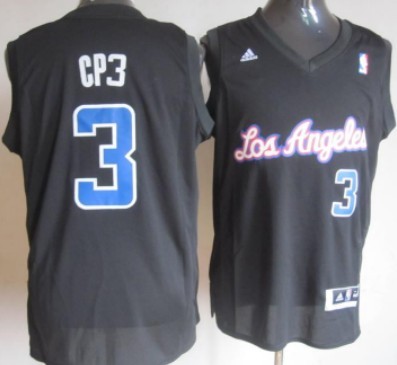 Los Angeles Clippers #3 CP3 Black Fashion Jersey