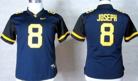 West Virginia Mountaineers #8 Karl Joseph 2013 Navy Blue Womens Jersey 