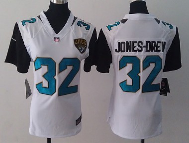 Nike Jacksonville Jaguars #32 Maurice Jones-Drew 2013 White Game Womens Jersey 