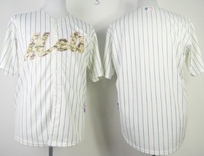 New York Mets Blank Cream With Camo Jersey