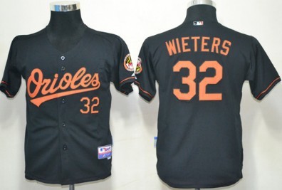 Baltimore Orioles #32 Matt Wieters Black Kids Jersey