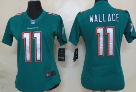 Nike Miami Dolphins #11 Mike Wallace 2013 Green Limited Womens Jersey