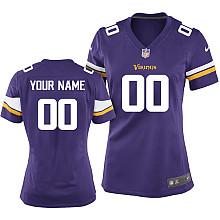 Women's Nike Minnesota Vikings Customized Purple Limited Jersey 