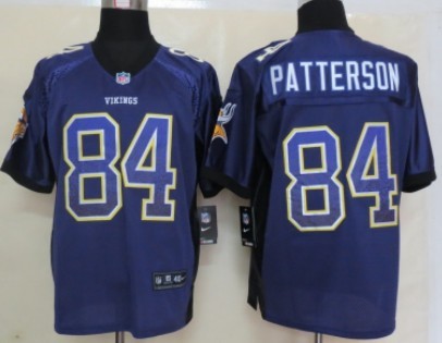 Nike Minnesota Vikings #84 Cordarrelle Patterson Drift Fashion Purple Elite Jersey