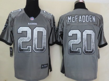 Nike Oakland Raiders #20 Darren McFadden Drift Fashion Gray Elite Jersey