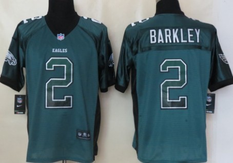 Nike Philadelphia Eagles #2 Matt Barkley Drift Fashion Green Elite Jersey