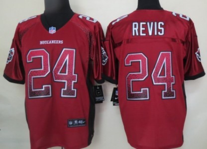 Nike Tampa Bay Buccaneers #24 Darrelle Revis Drift Fashion Red Elite Jersey