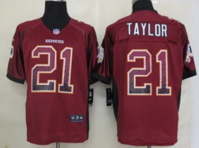 Nike Washington Redskins #21 Sean Taylor Drift Fashion Red Elite Jersey