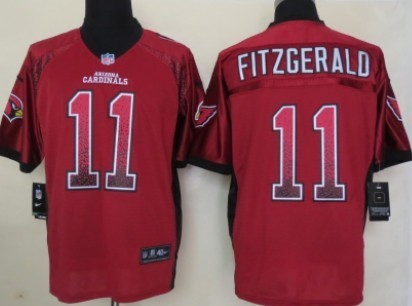 Nike Arizona Cardinals #11 Larry Fitzgerald Drift Fashion Red Elite Jersey