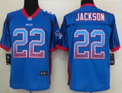 Nike Buffalo Bills #22 Fred Jackson Drift Fashion Blue Elite Jersey