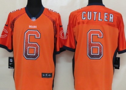 Nike Chicago Bears #6 Jay Cutler Drift Fashion Orange Elite Jersey