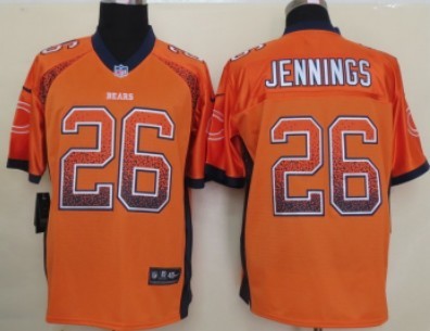 Nike Chicago Bears #26 Tim Jennings Drift Fashion Orange Elite Jersey