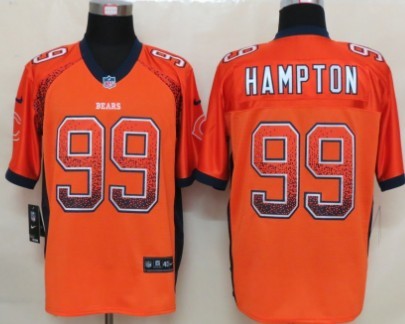 Nike Chicago Bears #99 Dan Hampton Drift Fashion Orange Elite Jersey