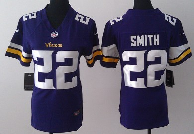 Nike Minnesota Vikings #22 Harrison Smith 2013 Purple Game Womens Jersey 